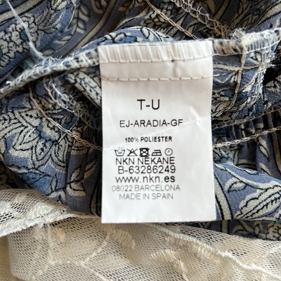 Boho Long Sleeve Lightweight Sheer Peasant Style Spanish Top - Picture 7 of 8